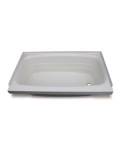 Bathtub; Better Bath; Standard Tub; 24 Inch x 40 Inch; With Threshold; Without Seat; Smooth Floor Surface; Right Hand Drain; Parchment; ABS
