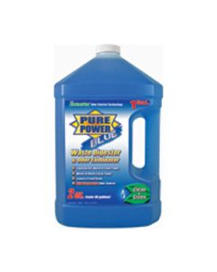 Waste Holding Tank Treatment; Pure Power; Blue; Biological Treatment Used To Break Down Waste and Tissue; Without Formaldehyde; Fresh Clean Scent; Without Lubricant; Treats 40 Gallon Black or Gray Water Holding Tank; Use 2 Ounces Per 40 Gallons; 1 Gallon 