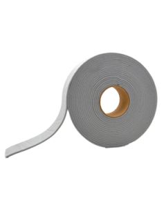 Multi Purpose Weather Stripping; For Truck Caps/ Seal Against Weather And Dust/ For Quieting Rattles And Squeaks; Roll; 3/8 Inch Thickness x 1-1/2 Inch Width x 30 Foot Length; Grey; With Mylar Backed PVC Foam
