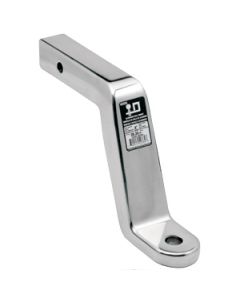 Trailer Hitch Ball Mount; Forged; Class III/ IV; Fits 2 Inch Receiver; 8000 Pound Gross Trailer Weight/ 800 Pound Tongue Weight; 6 Inch Drop/ 5 Inch Rise; Non-Swivel; Non-Extendable; 11-7/8 Inch Solid Shank; 1 Inch Ball Hole; Without Ball; Aluminum
