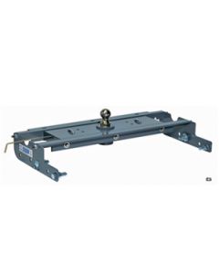 Gooseneck Trailer Hitch; Turnoverball ™; Direct-Fit; 30000 Pound Weight Carrying Capacity; Under Bed; Stow-A-Way Ball; Includes Side Plates/ Cross Members/ Mounting Hardware/ Center Section/ 2-5/16 Inch Ball/ Release Handle/ Safety Chain and U-Bolt Kit
