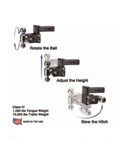12 Dual Ball Tow + Stow Receiver Hitch