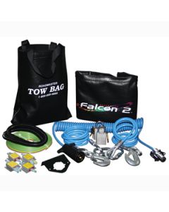 Tow Bar Accessory Kit; Combo Kits; For Roadmaster Falcon 2 and Falcon All Terrain Tow Bars; With Wiring Kit and 4 Diodes/ Straight Power Cord/ Power Cord Mounting Bracket/ 2 Straight Safety Cables/ 2 Steel Padlocks/ Vinyl Tow Bar Cover and Vinyl Accessory