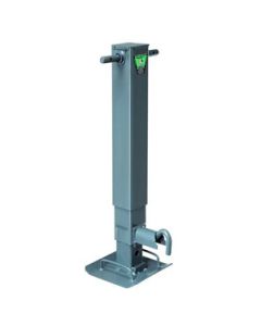 Trailer Tongue Jack; Manual Square Sidewind Jack; 10000 Pound Lift 12000 Pound Support Capacity; 12-12 Inch Travel; 28.6 Inch Retracted X 54.6 Inch Extended Height; Weld-On Mount; Non-Spring Return; Painted Outer Inner Tube; Steel; Without Bracket
