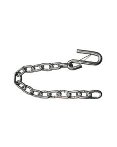 Trailer Safety Chain; 5000 Pound Gross Load Capacity; 24 Inch Length; With 7/16 Inch Safety Hook; Single; Grade 30