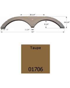 72 1/4 x 14 1/2 Taupe