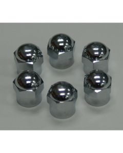 Nickel Plated Valve Stem Caps, 6/pk