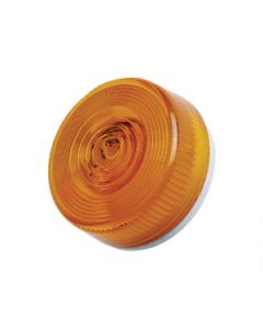 Turn Signal-Parking-Side Marker Light Lens; Replacement Lens Fits Peterson Light Series 100A/ R; 104A/ R; 104-3R; 131A/ R And 141A/ R; Amber
