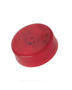 Clearance Light; Incandescent; Round; 2 Inch Diameter; Red Lens; PC Rated; Without Trim; Single
