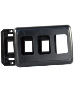 Triple Switch Base & Face Plate, Black