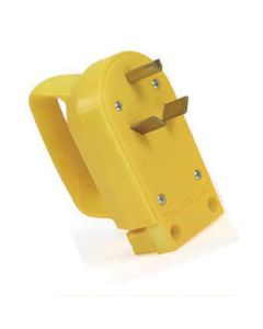 Power Cord Plug End; Power Grip ™; Replacement Plug For Power Grip Power Cords; 30 Amp; TT-30P; With Plug Head Handle; Yellow; Clamshell Package
