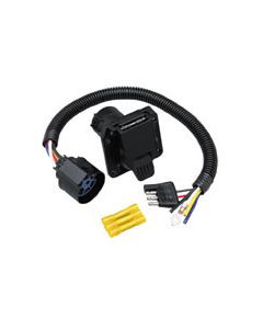 Trailer Wiring Connector Adapter; 4 Flat To 7-Way Blade
