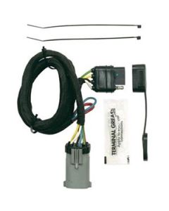 Trailer Wiring Connector; OEM Series; 4-Way Flat; With Dust Cover/ Cable Ties And Grease Packet