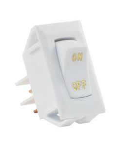 Multi Purpose Switch; 12 Volt; 16 Amp At 125 Volt AC/ 12 Amp At 250 Volt AC/ 3/4 Horsepower At 125 To 250 Volt AC/ 10 Amp At 14 Volt DC; Single Switch; Single Pole Single Throw (SPST); Rocker; 1.125 Inch x 0.550 Inch Cutout; 1.120 Inch x 0.547 Inch (Switc