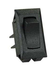 Multi Purpose Switch; 16 Amp At 125 Volt AC/ 12 Amp At 250 Volt AC/ 3/4 Horsepower At 125 To 250 Volt AC/ 10 Amp At 14 Volt DC; Single Pole Single Throw; Rocker; 1.125 Inch x 0.550 Inch Cutout; 1.120 Inch x 0.547 Inch (Switch); Non-Lighted; Black; Set Of 