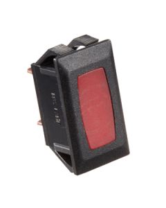 Black w/Red Indicator Lights - Cut-Out .550" x 1.125"
