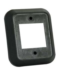 Switch Plate Cover; 2 Rocker Opening; Use With JR Products Switch Faceplate Part Number 12841-5; 3/8 Inch Deep; Black; Single
