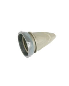 Power Cord Adapter Cover; Use To Protect Connections From Moisture; 30 Amp Female; Titanium Color; Thermoplastic Vinyl; With Threaded Metal Locking Ring
