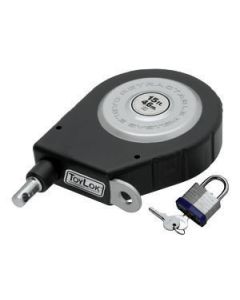 Cable Lock; ToyLok ®; 15 Foot Length Retractable Cable; Key Lock; With Padlock/ 2 Keys/ Nylon Case And Mounting Hardware
