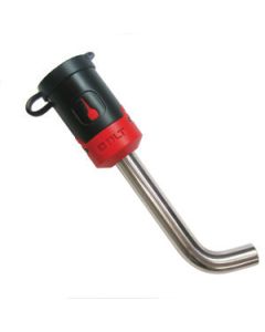 Trailer Hitch Pin; Bent Pin; 5/8 Inch Diameter; 3.55 Inch Length; For Use With Class III/IV/V Hitch; With Keyed Lock; With Dust Cover; 75 Groove Port; Single; Opens With Vehicle Ignition Key

