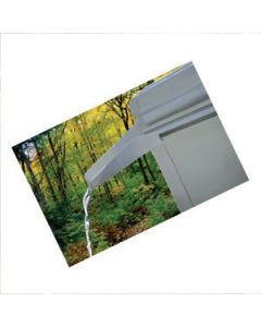 Drip Rail Gutter Spout; OEM Gutter Spouts; Fits Gutter Rails Up To 1-1/16 Inch Wide; Polar White; Rigid; With Instructions; Set Of 2
