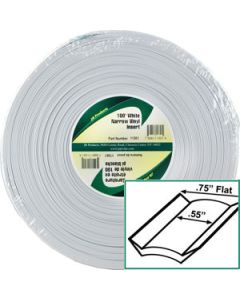 Trim Molding Insert; Use To Protect RV Coach From Water Damage; 3/4 Inch Width X 100 Foot Length; Vinyl; White
