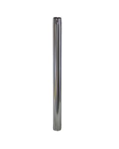 Table Leg; 27-1/2 Inch Length Without Base; Tubular; Chrome Plated; Aluminum; Pedestal Table Leg With Tapered Ends; Without Base
