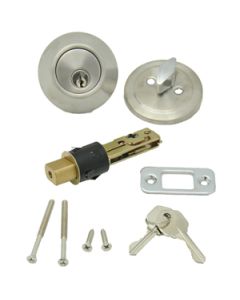 Entry Door Lock; Single Deadbolt; With Keys; Fits 2-3/8 Inch Or 2-3/4 Inch Backsets; Fits Standard And Drive Latches; Polished Brass Finish
