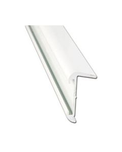 Trim Molding; Insert Molding Trim Type; 1-1/4 Inch Height x 1/3 Inch Width x 8 Foot Length; Polar White; Aluminum