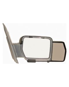Exterior Towing Mirror; Snap On; 4-5/8 Inch x 6 Inch; Extends 4-5/8 Inch; Manual; Without Turn Signal; Without Heated Mirrors; Non Folding; Black; Pair
