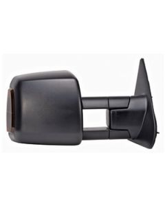 Exterior Towing Mirror; OEM Replacement; 10 Inch x 9 Inch Including A Lower Spot Mirror; With a 3-3/4 Inch Extension; Electric; With Turn Signal; With Heated Mirrors; Foldaway; Black; Set Of 2
