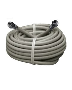 Coaxial Cable; RG-6; With O-Ring Connectors; 12 Foot Length; Gray