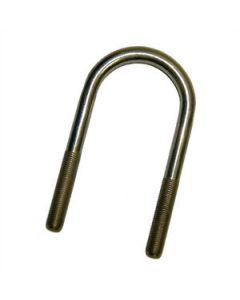 Leaf Spring Axle U Bolt; 4.00 Inch Length; 1-3/4 Inch Width; Round; 3/8 Inch - 24 Thread Size