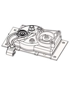 Entry Step Gear; Kwikee ®; Gear Box With Linkage Assembly A For 22/ 23/ 28A/ 30/ 32/ 33/ 34/ 35/ 36/ 38/ 40 Series Steps With Integrated Motor Gear Linkage (IMGL) Manufactured After 2006; Curved; Kwikee 1101425
