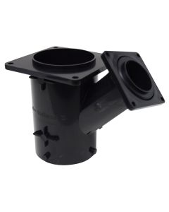Sewer Waste Valve Fitting; Flanged Fittings; Wye Reducing With 3 Inch Bayonet x 3 Inch Stationary Flange x 1-1/2 Inch Rotating Flange; With Flange; Plastic
