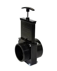 Sewer Waste Valve; Waste Valve For RV Black Water System; Handle Actuated; Standard Straight Valve; 3 Inch Waste Valve; With 3 Inch Hub x 3 Inch Hub; With Plastic Handle; Without Cap; Without Coupler
