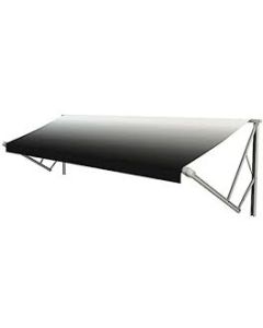 Awning; Solera; Patio Awning; Power or Hybrid Hardware Kit Must Be Purchased Separately; 18 Foot Length x 8 Foot Extension; White Fade; Anti-Scuff/ Anti-Mildew Fabric; White Weather Guard; White Casting; For Pitch and Flat Awning Applications