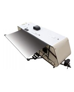 Awning; Solera; Patio Awning; Power or Hybrid Hardware Kit Must Be Purchased Separately; 19 Foot Length x 8 Foot Extension; Solid Black; Anti-Scuff/ Anti-Mildew Fabric; Black Weather Guard; Black Casting; For Pitch and Flat Awning Applications
