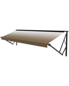 Awning; Solera; Patio Awning; Power or Hybrid Hardware Kit Must Be Purchased Separately; 13 Foot Length x 8 Foot Extension; Sand Fade; Anti-Scuff/ Anti-Mildew Fabric; Black Weather Guard; Black Casting; For Pitch and Flat Awning Applications