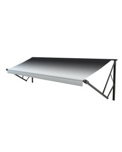 Awning Fabric; Solera; For Patio Awnings; For 12 Foot Length Awnings; 11 Foot 1 Inch Length x 8 Foot Extension; Black Fade; Anti-Scuff/ Anti-Mildew Fabric; Black Weather Guard; 1-Piece; With Pocket For Light Kit; Packaged In Tube
