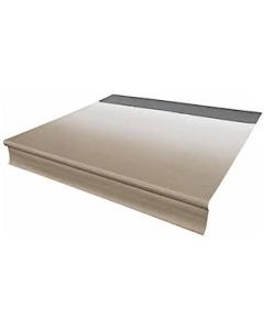 Awning Fabric; Solera; For Patio Awnings; For 21 Foot Length Awnings; 20 Foot 1 Inch Length x 8 Foot Extension; Sand Fade; Anti-Scuff/ Anti-Mildew Vinyl Fabric; Black Weather Guard; 1-Piece; With Pocket For Light Kit; Packaged In Box