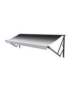 Awning; Solera XL; Patio Awning; XL Power Or Hybrid Hardware Kit Must Be Purchased Separately; 20 Foot Length x 9 Foot 8 Inch Extension; Black Fade; Vinyl Fabric; Black Weatherguard; Black Casting; For Flat Adjustable Or Fixed Pitch Awning Applications