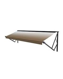 Awning; Solera XL; Patio Awning; XL Power Or Hybrid Hardware Kit Must Be Purchased Separately; 16 Foot Length x 9 Foot 8 Inch Extension; Sand Fade; Vinyl Fabric; Black Weatherguard; Black Casting; For Flat Adjustable Or Fixed Pitch Awning Applications