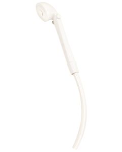 Shower Head; Multi-Purpose; 60 Inch Length Hose; White; Vinyl Hose; With Hose And Head With Bracket
