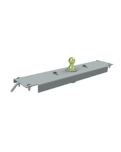 Gooseneck Trailer Hitch; Turnoverball ™; Direct-Fit; 30000 Pound Weight Carrying Capacity; Under Bed; Stow-A-Way Ball; Includes Center Section; 2-5/16 Inch Ball; Safety Chain U-Bolt Kit