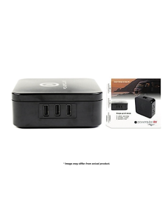 POWERQUBERV- PORTABLE CHARGING STATION. 3 USB, 2AC
