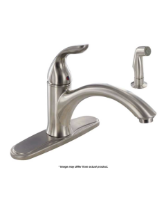 Faucet, 8" Kitchen w/ Sprayer, Hi-Arc Hybrid, Single Lever, Brushed Nickel
