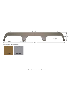 FENDER SKIRT, TRIPLE, MONACO, FS2090, LIGHT GREY
