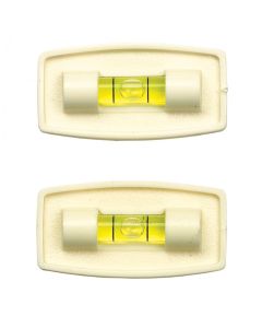RV Level; Bubble; Side-to-Side or Front-to-Rear; Stick-On; White Housing; Set of 2