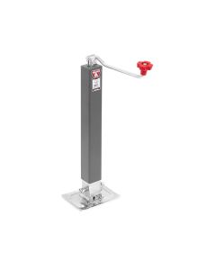 Trailer Tongue Jack; Square Topwind Jack; 5000 Pound Lift/ 8000 Pound Support Capacity; 15 Inch Travel; 22.66 Inch Retracted X 51.41 Inch Extended Height; Painted Outer/ Zinc Plated Inner Tube; Without Bracket